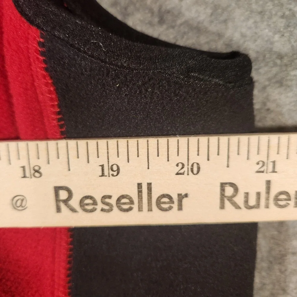 Chestnut Hill Vest‎ Mens Medium Red Black Polartec Classic 200 Zip Fleece FTG-15